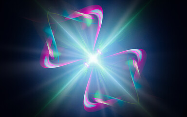Aufkleber - digital illustration abstract image generated fractal background image portal pattern of various geometric shapes and lines of various colors for computer graphics or web design