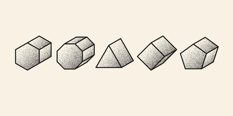 Poster - a set of geometric shapes and elements. collection of abstract images for design.