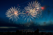 Closeup Shot Of Fireworks In Vuurwerkfestival Scheveningen, Netherlands