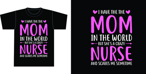 Canvas Print - Mother's Day T-shirt Design 