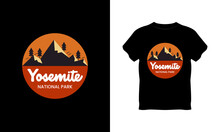 Yosemite National Park Vintage T Shirt Design