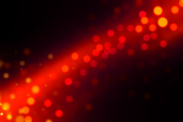 Wall Mural - Festive golden luminous background with lights bokeh. Abstract glowing bokeh lights