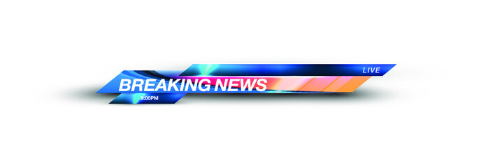 Wall Mural - Banner breaking news, important news,Vector illustration TV News Bars Set Vector. News Lower Thirds Pack. TV News Bars Set Vector. News background, breaking news. Modern futuristic template for news