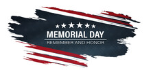 Memorial Day Grunge Background,united States Flag, With Remember And Honor Posters, Modern Design Vector Illustration