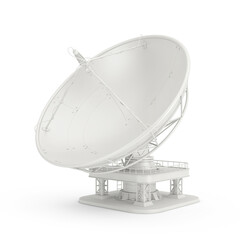 Poster - Big Satellite Dish Antenna Radar. 3d Rendering