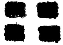 Black Rectangle Vector Grunge Background For Design Template