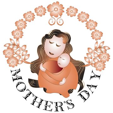 Mother Day Sign and Poster Vector Illustration
