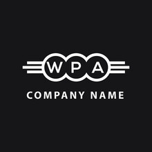 WPA Letter Logo Design On Black Background. WPA  Creative Initials Letter Logo Concept. WPA Letter Design.

