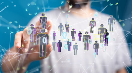 Poster - conference Digital Network and data concept