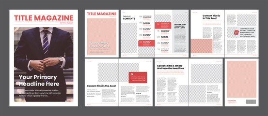 Wall Mural - 10 Pages of Professional Magazine Templates