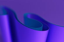 3d Illustration Of Geometric  Purple   Wave Surface.  Pattern Of Simple Geometric  Shapes