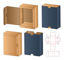 Box packaging die cut template design. 3d mock-up