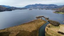 Panoramic View Of A Derwentwater Lake In The Lake District National Park, Keswick