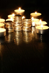 Wall Mural - Coins And Candles