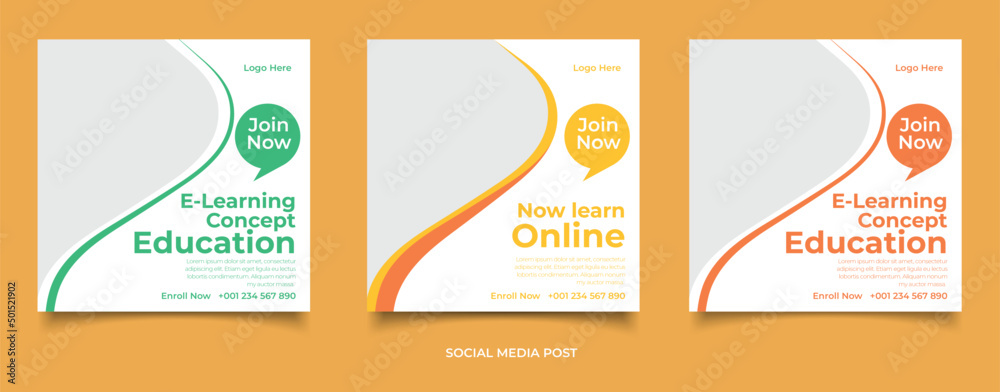 School education admission social media post and web banner template ...