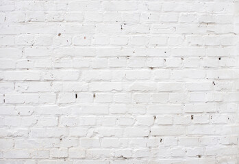 Canvas Print - White grunge brick wall background