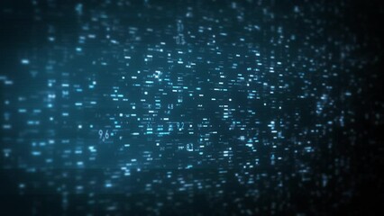 Poster - Big Data Digital Business Hitech Background/ 4k animation of an abstract wallpaper big data business digital technology background including connected lines and numbers matrix styled flowing with dept