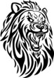 illustration of a furious lion head tattoo