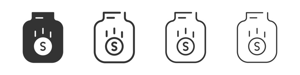 Aufkleber - Save money icons collection in two different styles and different stroke. Vector illustration EPS10