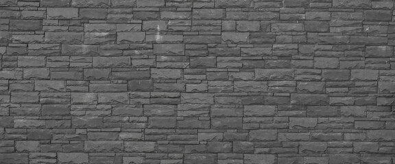 Poster - old masonry black stone wall