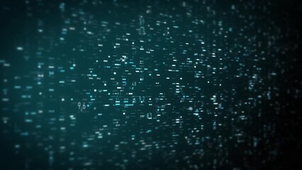 Poster - Big Data Digital Business Hitech Background/ 4k animation of an abstract wallpaper big data business digital technology background including connected lines and numbers matrix styled flowing with dept