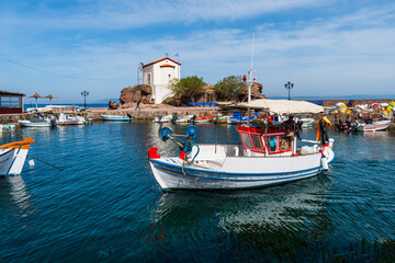 Wall Mural - Skala Sikamineas Village view in Lesvos Island