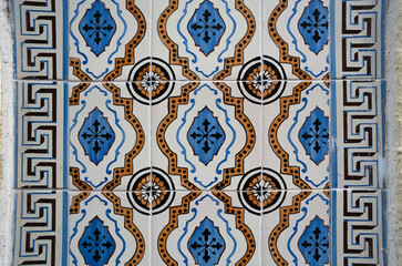 Naklejka na meble Authentic tiles in Lisbon Portugal