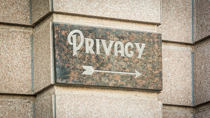 Wall Mural - Street Sign to Privacy