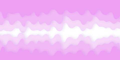 Wall Mural - vector illustration of a colorful paper cut banner. bright colors and soft waves. background with ef