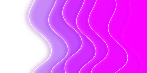 Wall Mural - vector illustration of a colorful paper cut banner. bright colors and soft waves. background with ef