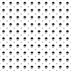 Poster - Square seamless background pattern from geometric shapes are different sizes and opacity. The pattern is evenly filled with big black rain symbols. Vector illustration on white background