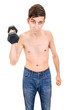 Skinny Man with a Dumbbell