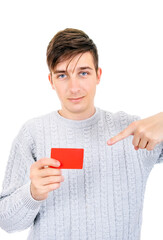 Sticker - Young Man with a Bank Card