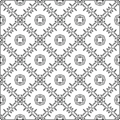 Vector monochrome pattern, Abstract texture for fabric print, card, table cloth, furniture, banner, cover, invitation, decoration, wrapping.Repeating geometric tiles with stripe elements.Black and 
wh