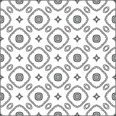 Vector monochrome pattern, Abstract texture for fabric print, card, table cloth, furniture, banner, cover, invitation, decoration, wrapping.Repeating geometric tiles with stripe elements.Black and 
wh