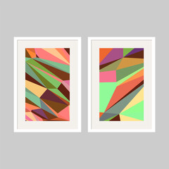 Wall Mural - Geometric and colorful poster templates.