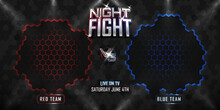 Versus Battle Fighting Realistic 3d Screen Banner With Modern Metallic Logo