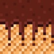 Chocolate-coated wafers, seamless pattern pixel art. Vector background.