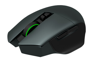 Fototapete - Modern wireless gaming computer mouse isolated on white background