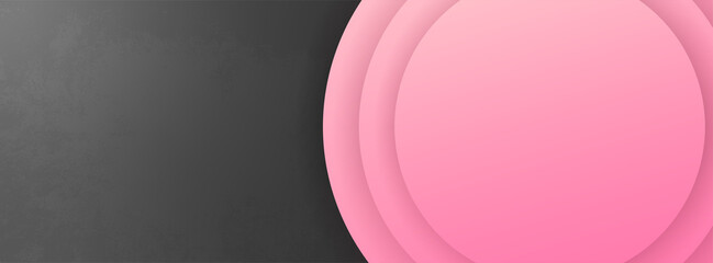 pink gray abstract vector banner concrete wall. business minimal gradient background with circles an