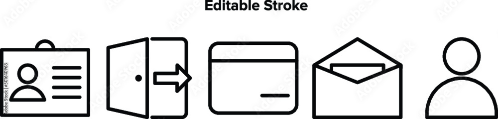 User interface line icons pack. Vector graphic illustration. Suitable ...