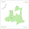 青森県の地図・Aomori Map