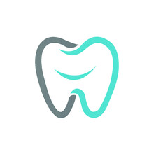 Tooth Icon On White Background