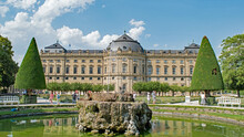 Wurzburg Residenz, An 18th Century Palace And Gardens In Wurzburg, Germany.