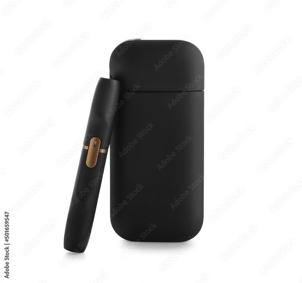Electronic cigar on white background