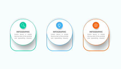 Poster - Vector infographic label template with icons. 3 options or steps. Infographics for business concept. Can be used for info graphics, flow charts, presentations, web sites, banners, printed materials.