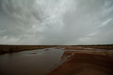 Sticker - Lightning Over the TX/OK Red River Valley