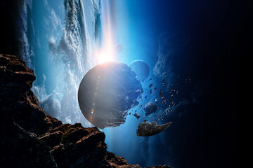 Wall Mural - space exploration concept. . mixed media