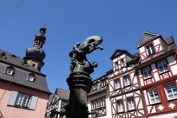 Canvas Print - Martinsbrunnen in Cochem