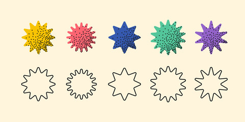 Poster - A set of geometric shapes and elements. Collection of abstract images for design.